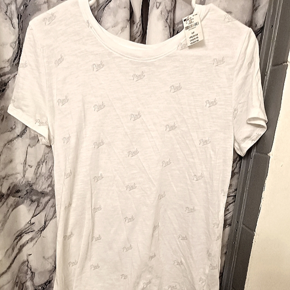 Women's VS Pink white with gray letters size S/P